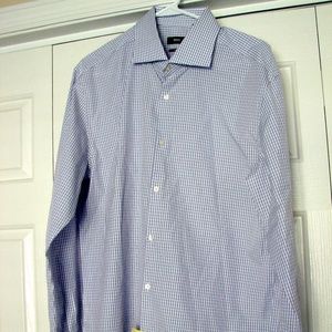 Men's Hugo Boss shirt multi color checks 17 1/2